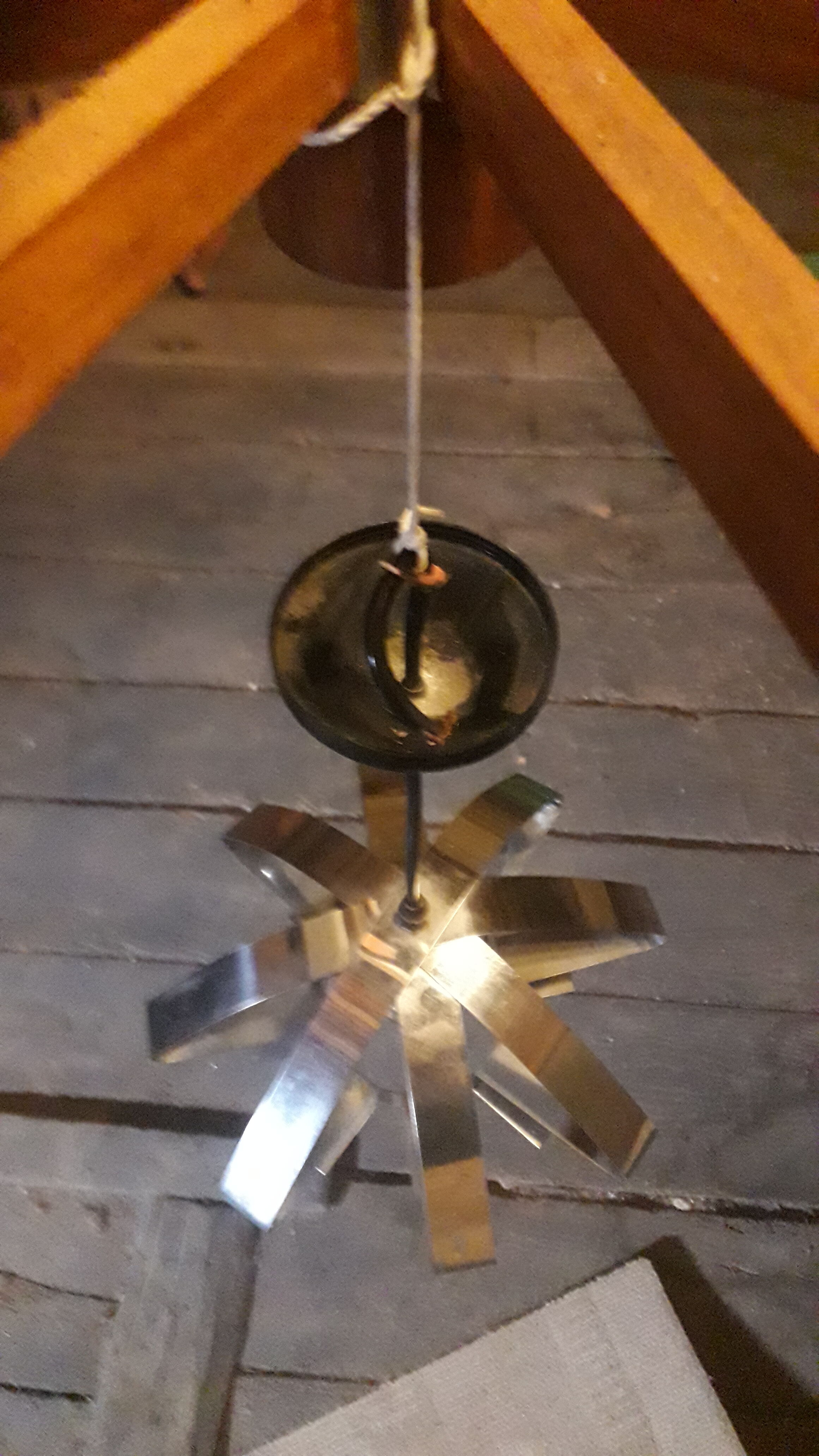 Chrome metal pendant lamp year 70