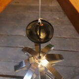 Chrome metal pendant lamp year 70