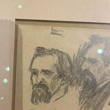 Drawing portrait of two men