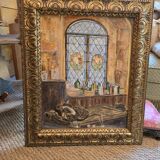 Oil on canvas "the artist's studio"