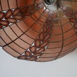 Mother-of-pearl brass pendant chandelier, bohemian country decoration, handcrafted