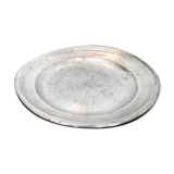 Plat de service en métal argenté
