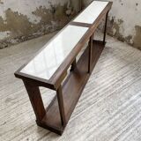 Oak console with white marble top 1970