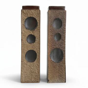 Retro ceramic vases, Jihokera, 1970s, set of 2