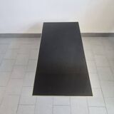 Vintage 1970 coffee table in bronze & glass with goat's foot legs 70s chic