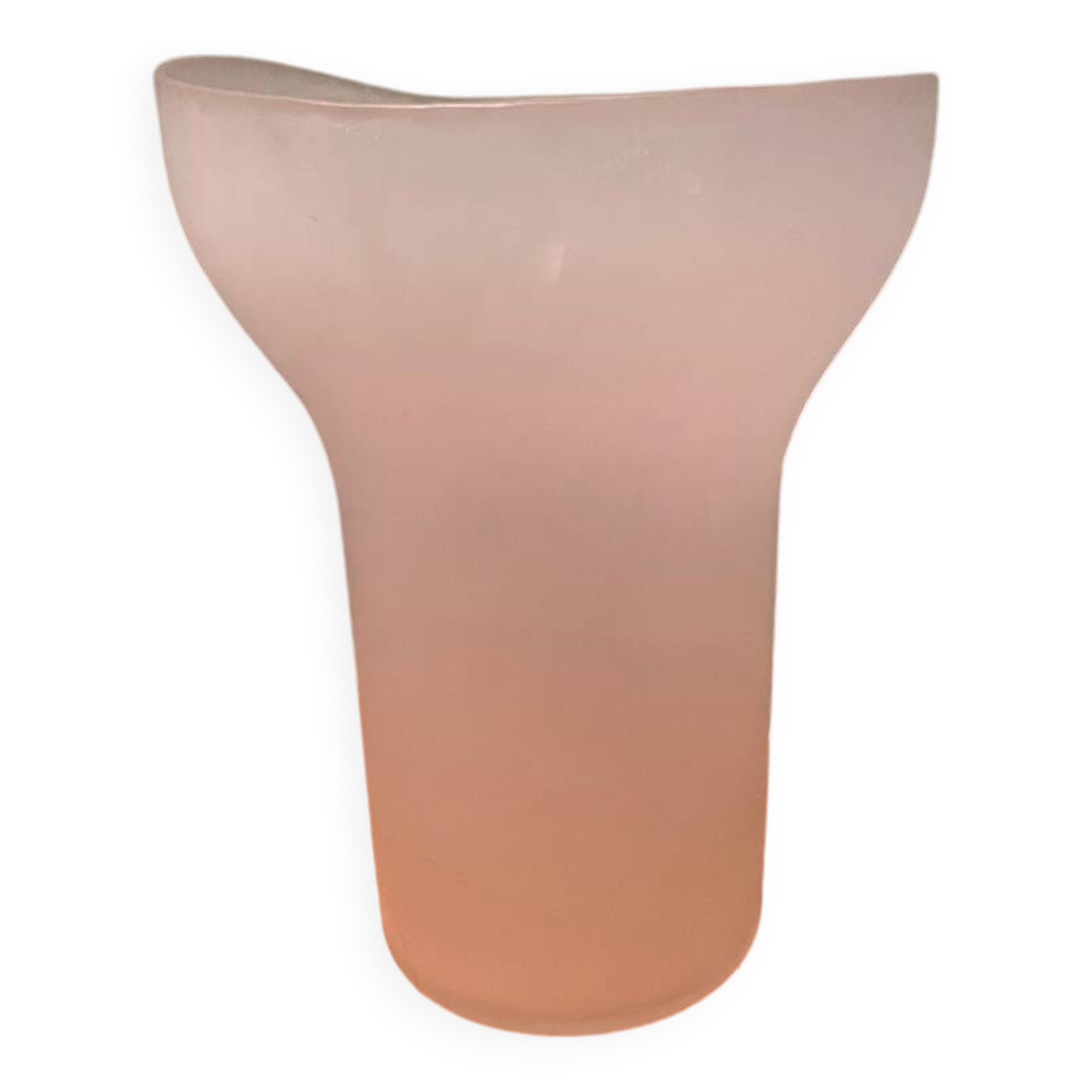 Vase adymetrique en verre opque