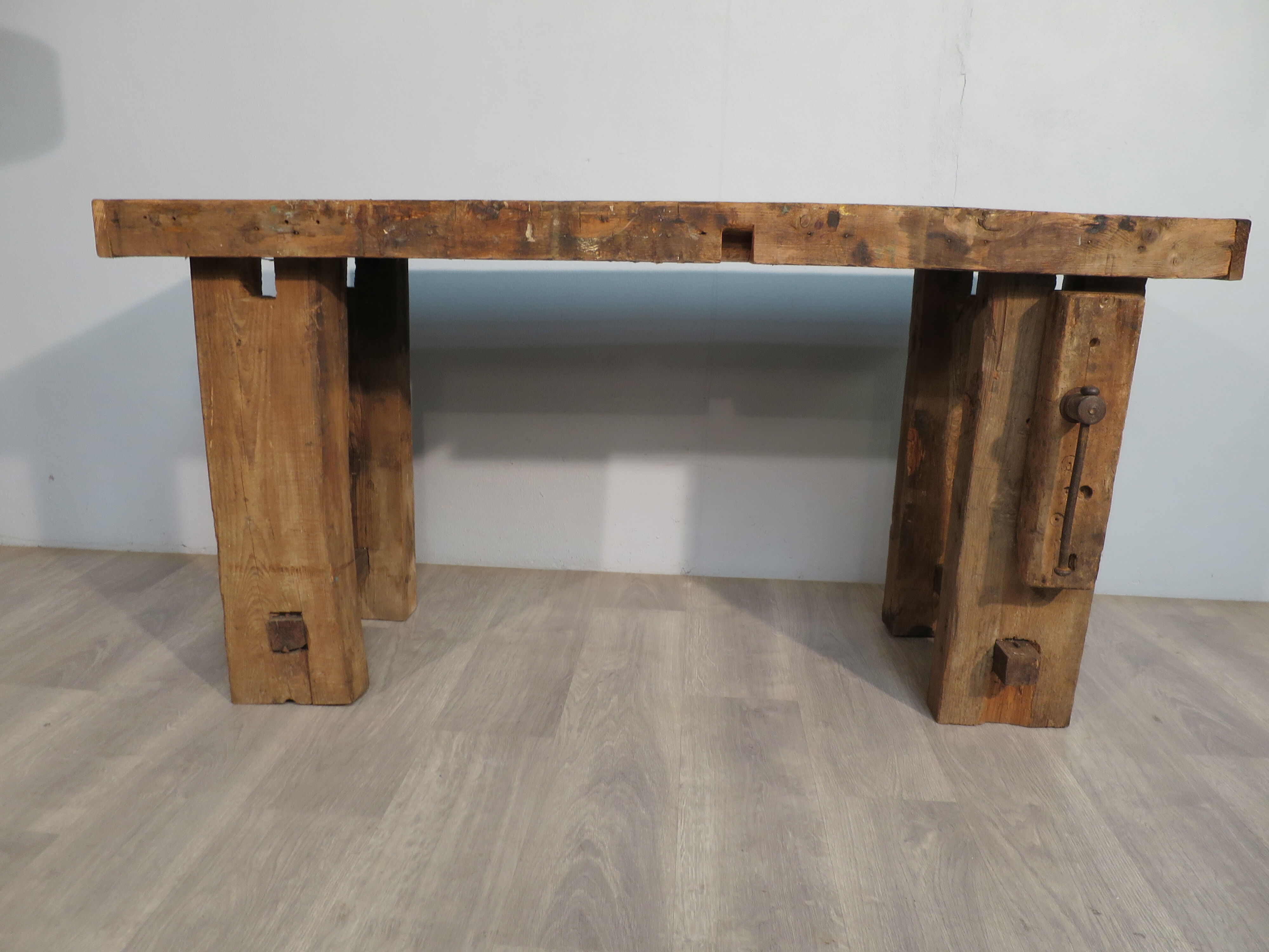 Old patinated workbench