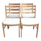 Set of 4 vintage faux sheepskin chairs 1960 Denmark