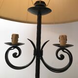 Tripod floor lamp in bronze Louis XV style