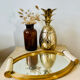 Plateau miroir doré Art Deco