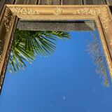 Beveled gold mirror
