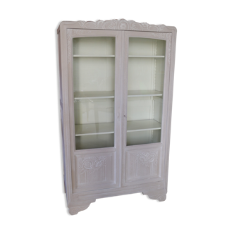 Glass library restyled linen cerusé