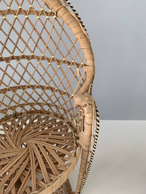 Wicker doll living room