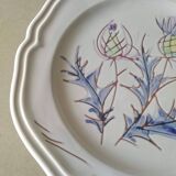 Vallauris thistle decor plate 60'