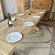 Monastery table with extensions in solid oak