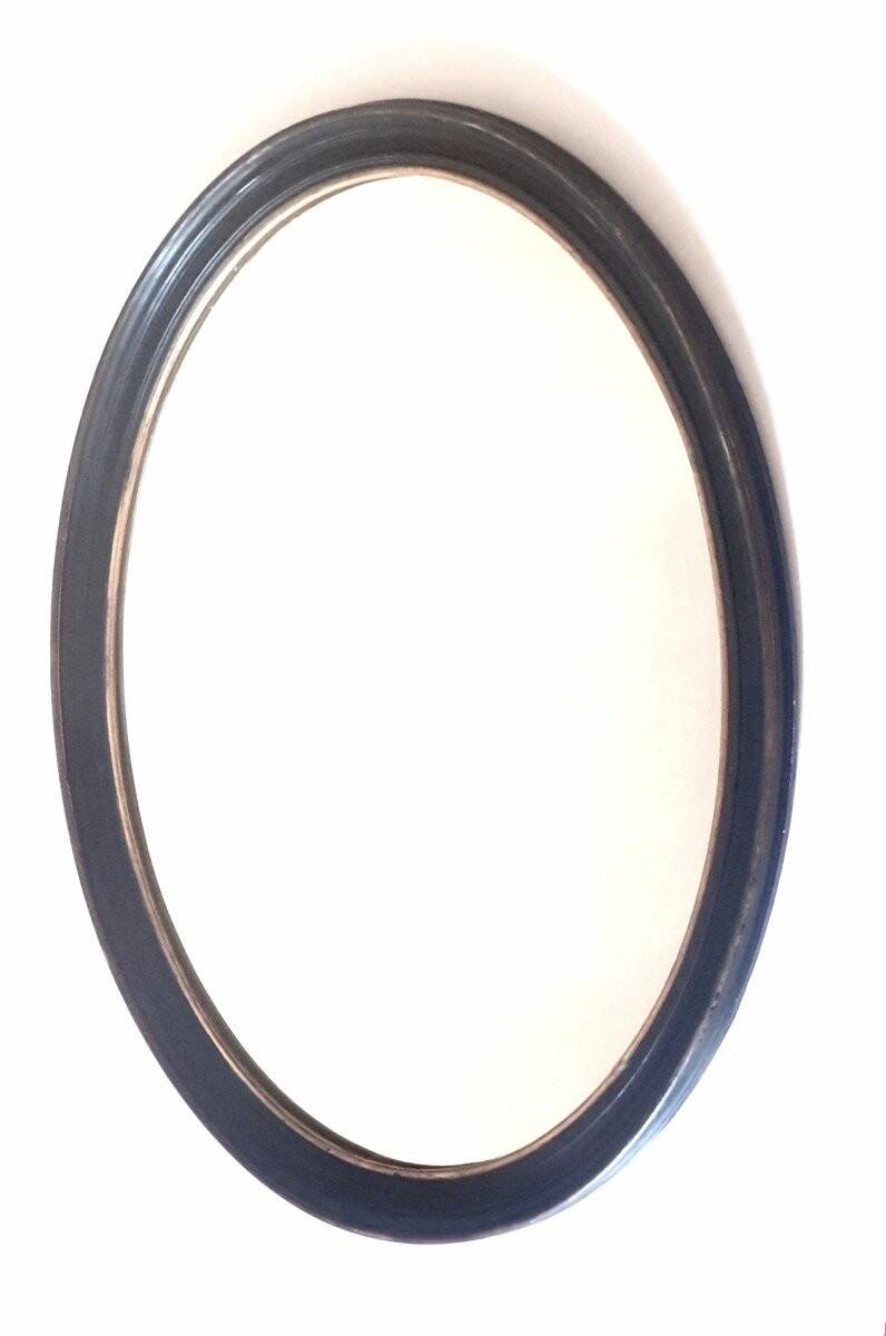 Large oval Louis-Philippe mirror 19th century