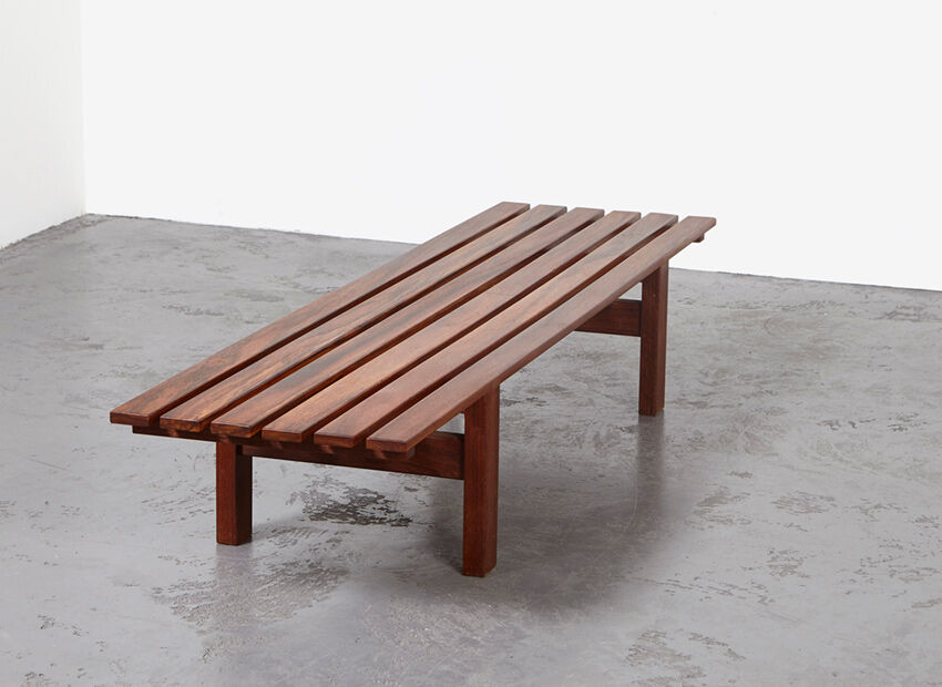 Mahogany slat bench 1960