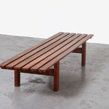 Mahogany slat bench 1960