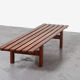 Mahogany slat bench 1960