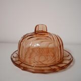 Orange glass bell and its top