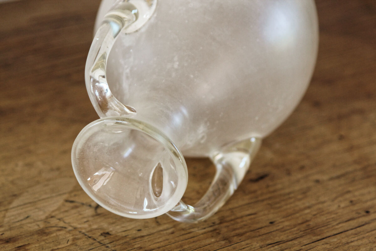 Opaque blown glass vase