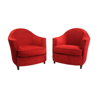 Art-deco armchair pair