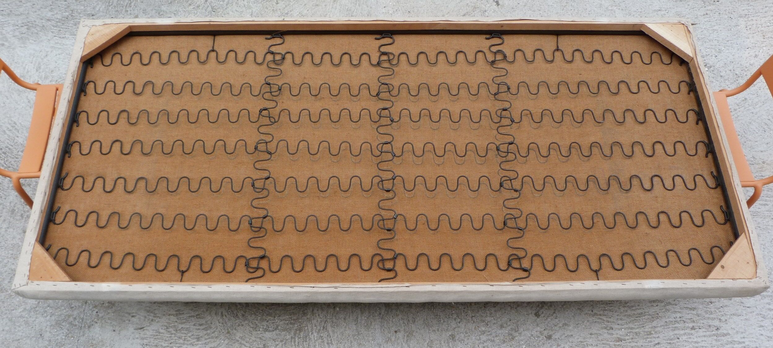 Wooden bed and rattan