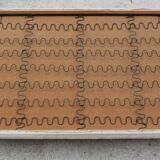 Wooden bed and rattan