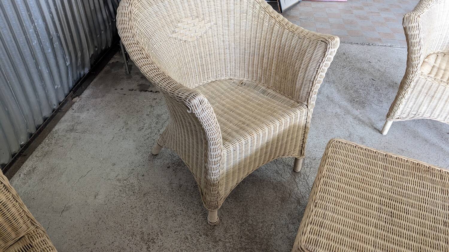 Vintage rattan lounge