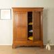 Classic antique wardrobe made of oak, pre-1900