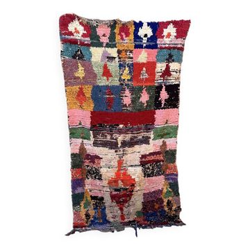 Tapis Marocain Boucherouite coloré - 115 x 205 cm