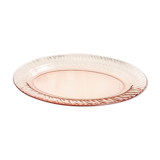 Plat oval en verre dépression rose "Rosaline" Arcoroc de Luminarc