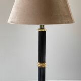 Lampe Le dauphin laiton et velours