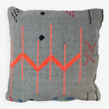 Ethnic gray Berber cushion