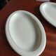 Vegetable dish with 2 platters and 2 small dishes, Salins earthenware, pale green Opaceline