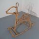 Large Bamboo Rocking Horse by Dirk van Sliedregt for Rohé Noordwolde, 1950s