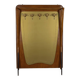 Porte-manteau en bois et verre décoré, Italie années 1950