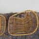 Paire de fauteuils rotin vintage