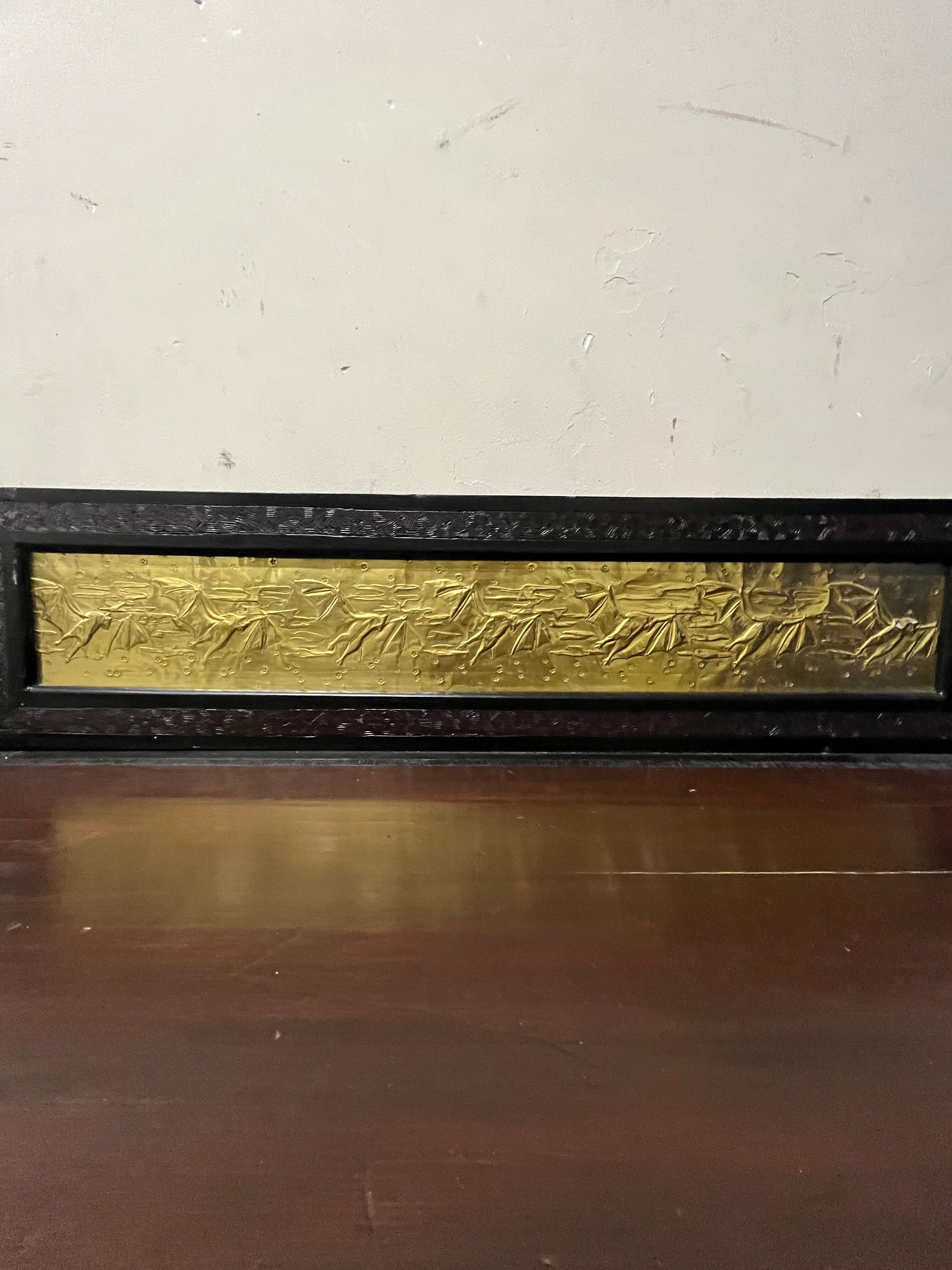 2-door sideboard with bat bronze plates