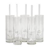Set of 5 glasses and glass coolers