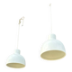 2 metal pendant lights - Sweden 70s/80s