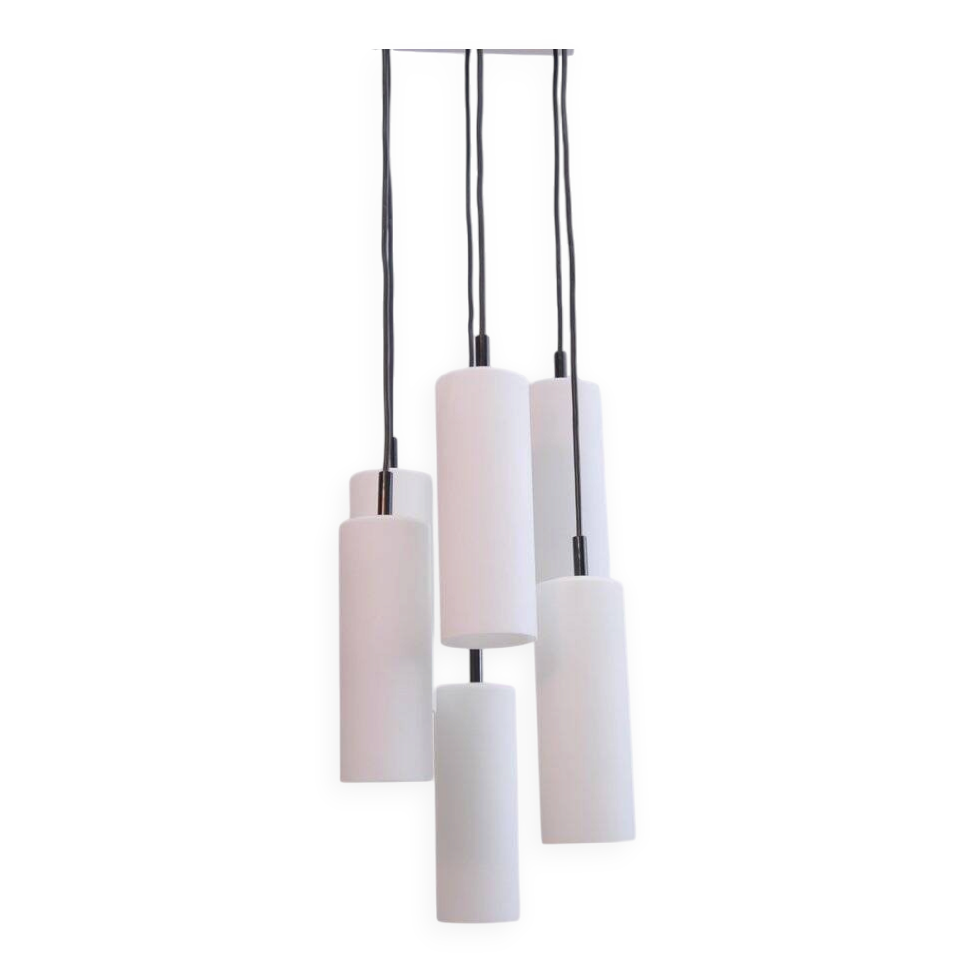 Cascade Ceiling Lamp with 6 Glass Tubes by Staff Leuchten, 1970s