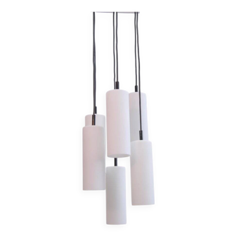 Cascade Ceiling Lamp with 6 Glass Tubes by Staff Leuchten, 1970s
