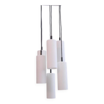Lampe de plafond Cascade avec 6 tubes en verre par Staff Leuchten, années 1970