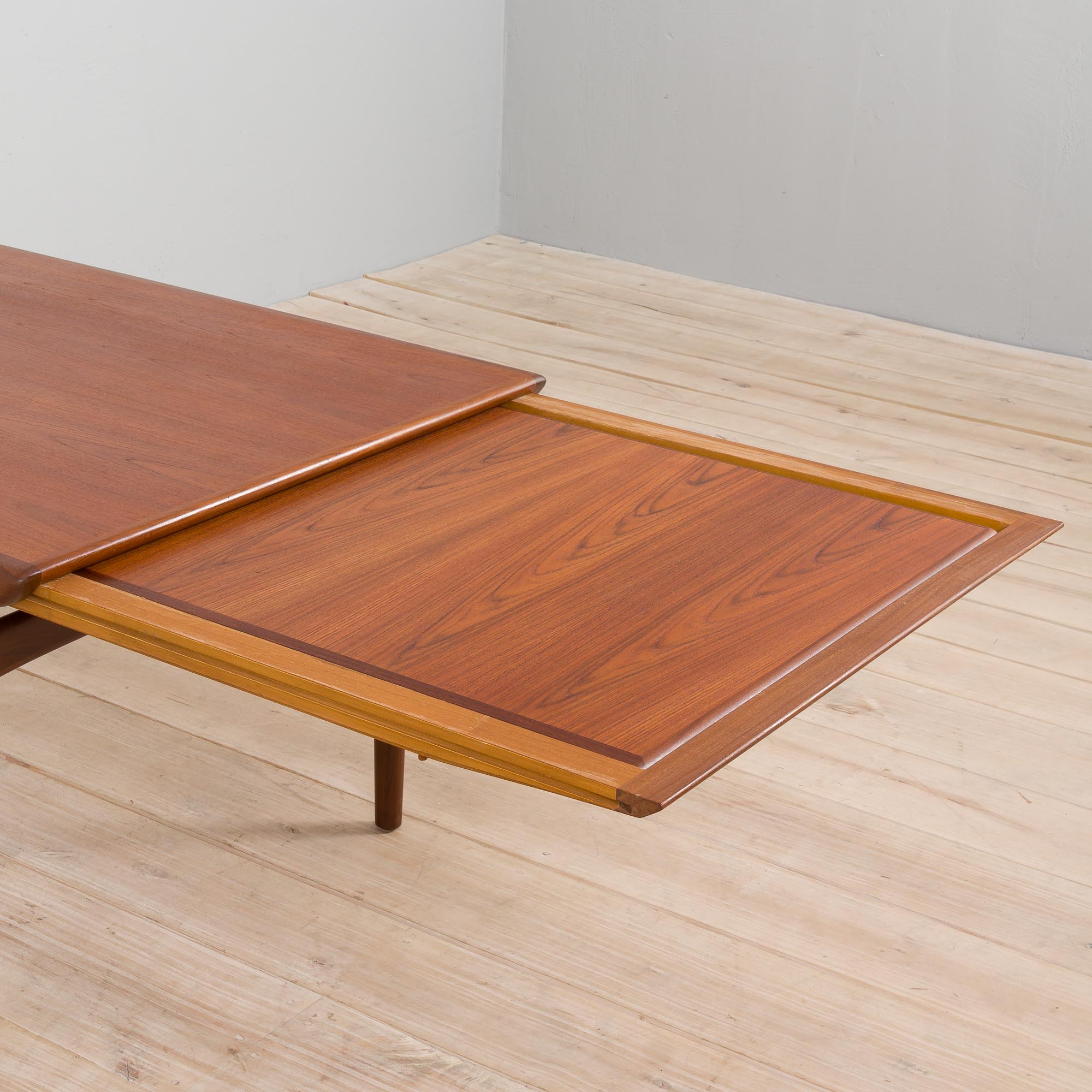 Teak Extendable Dining Table by Johannes Andersen for Uldum Møbelfabrik, Denmark, 1960s