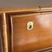 Dalvera wooden and bamboo chest of drawers, 1970