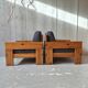 Pair of pine armchairs
