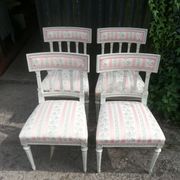 Series of 4 patinated Louis XVI style chairs