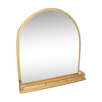 Rattan mirror and cannage tablet