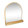 Miroir en rotin et cannage à tablette